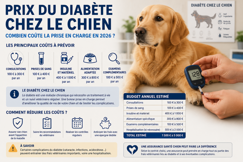 prix traitement diabète chien insuline vétérinaire