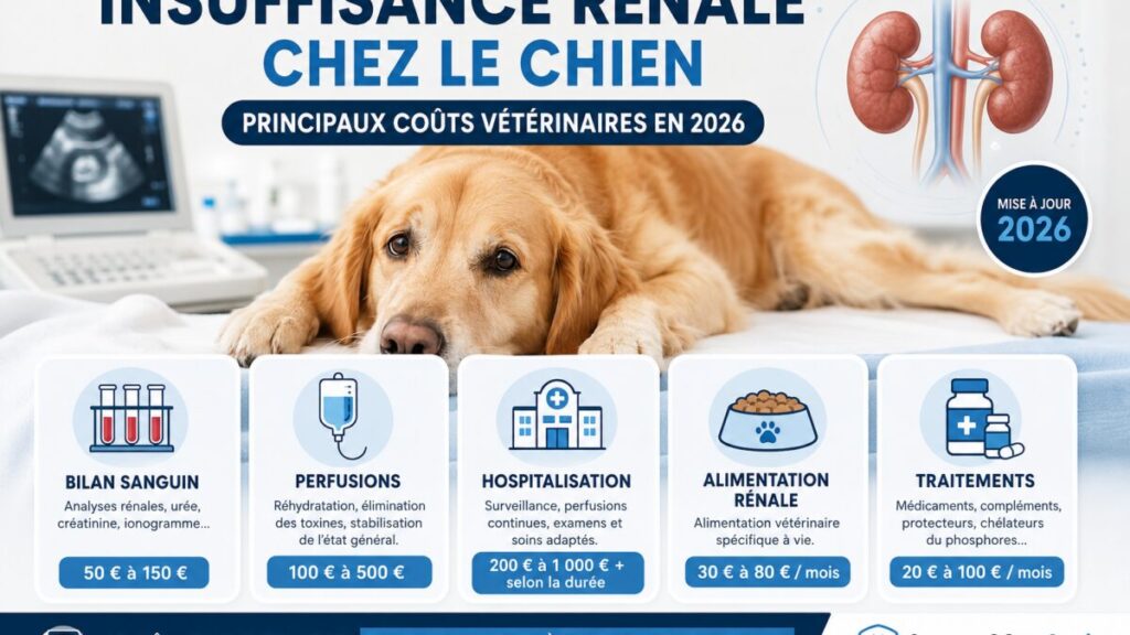 Prix de l&rsquo;insuffisance rénale chez le chien : combien coûte la prise en charge en 2026 ?