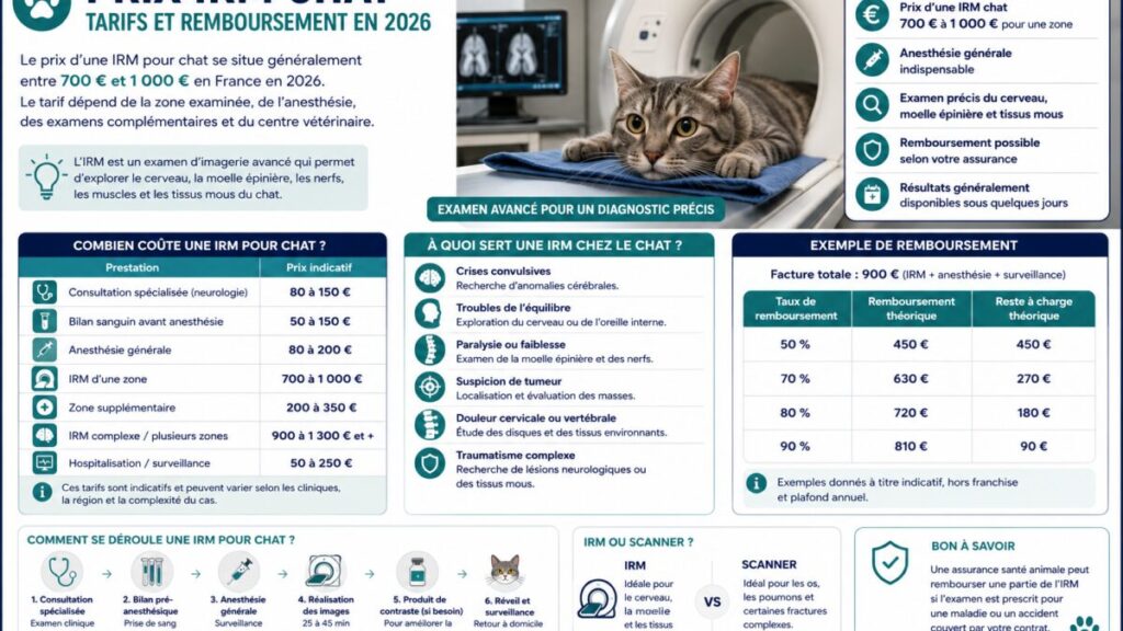 Prix d’une IRM pour chat : combien coûte cet examen en 2026 ?