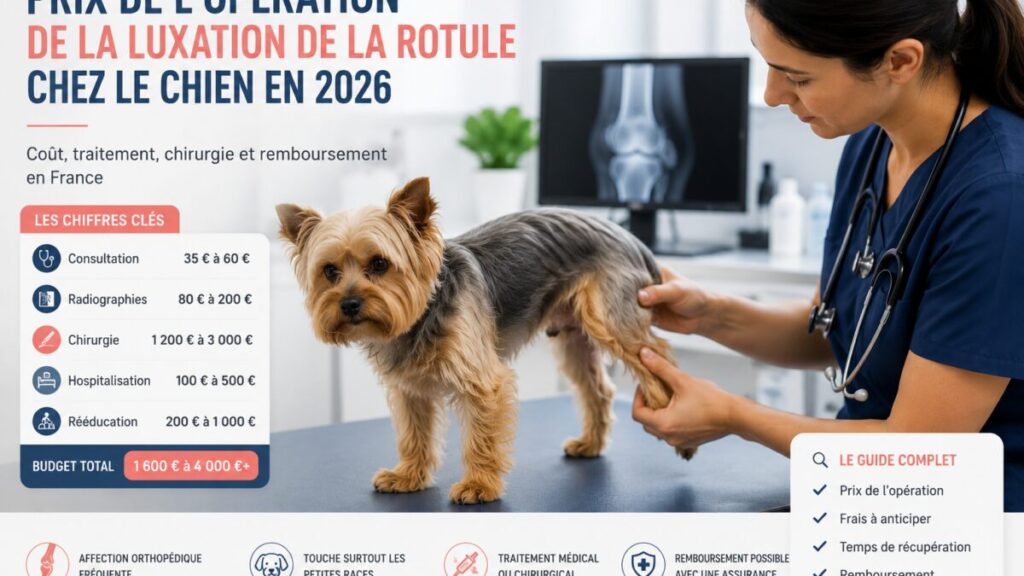 Prix de l&rsquo;opération de la luxation de la rotule chez le chien : combien coûte le traitement en 2026 ?