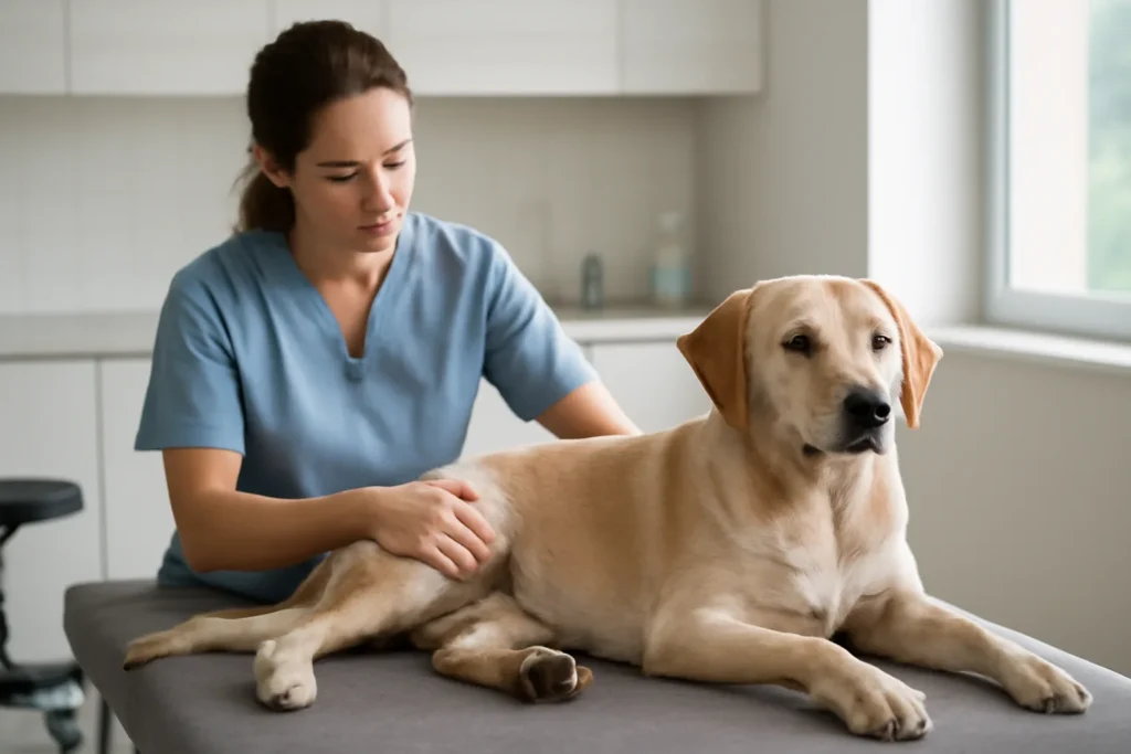 Physiothérapie pour chien — séance de physiothérapie pour un chien