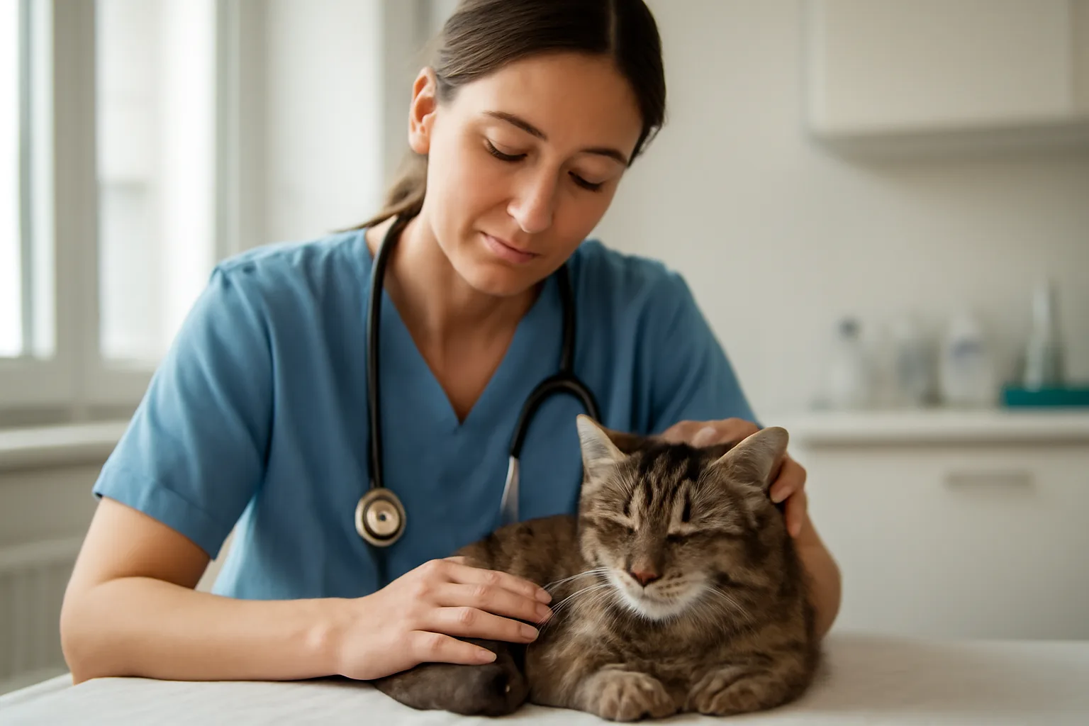 Accompagnement calme d’un chat en fin de vie