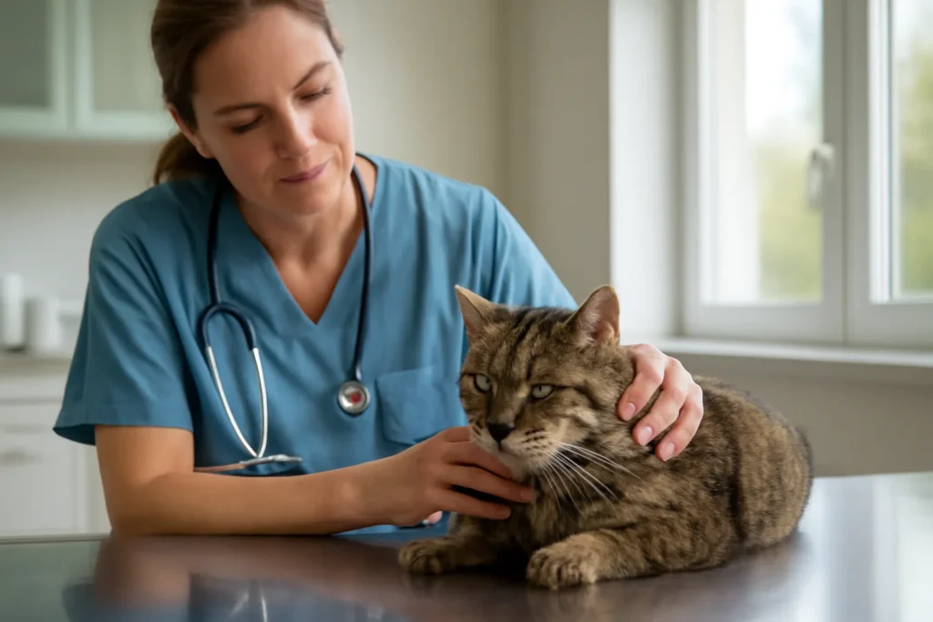 Crémation pour chat — accompagnement calme d’un chat en fin de vie