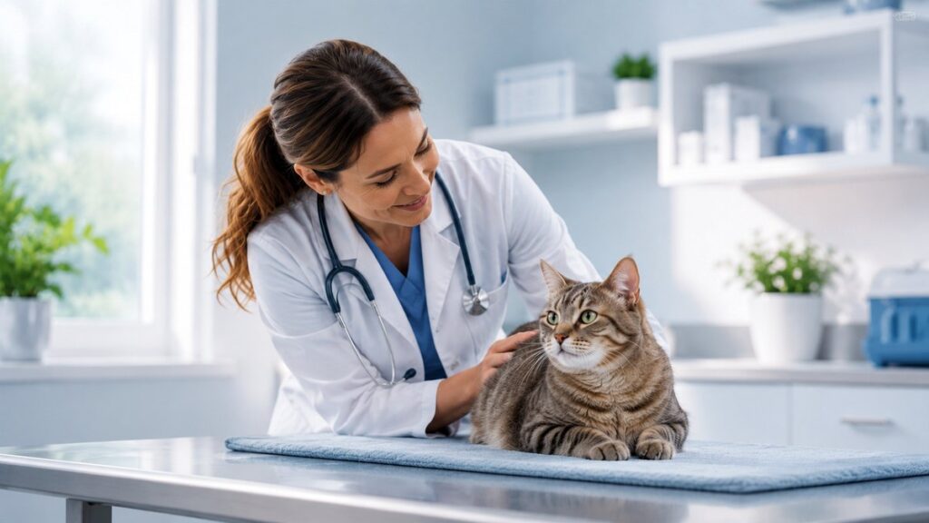 Sondage urinaire chez le chat — consultation vétérinaire en clinique