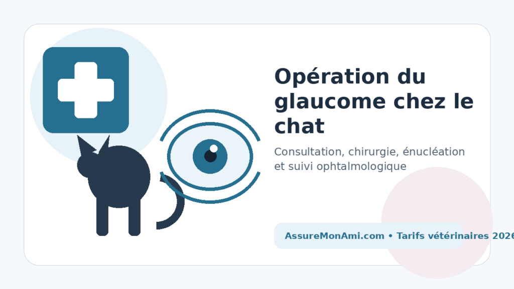 Prix d’une opération du glaucome chez le chat en 2026 – AssureMonAmi.com