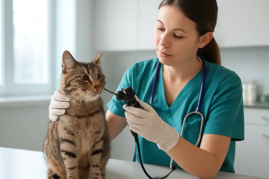Diagnostic et du traitement d’une MICI chez le chat — préparation d’un chat pour une endoscopie vétérinaire