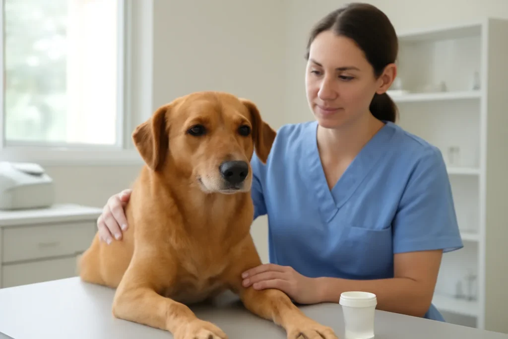 Prix du diagnostic et du traitement de la leishmaniose chez le chien en 2026 — examen ou prélèvement destiné à une analyse vétérinaire