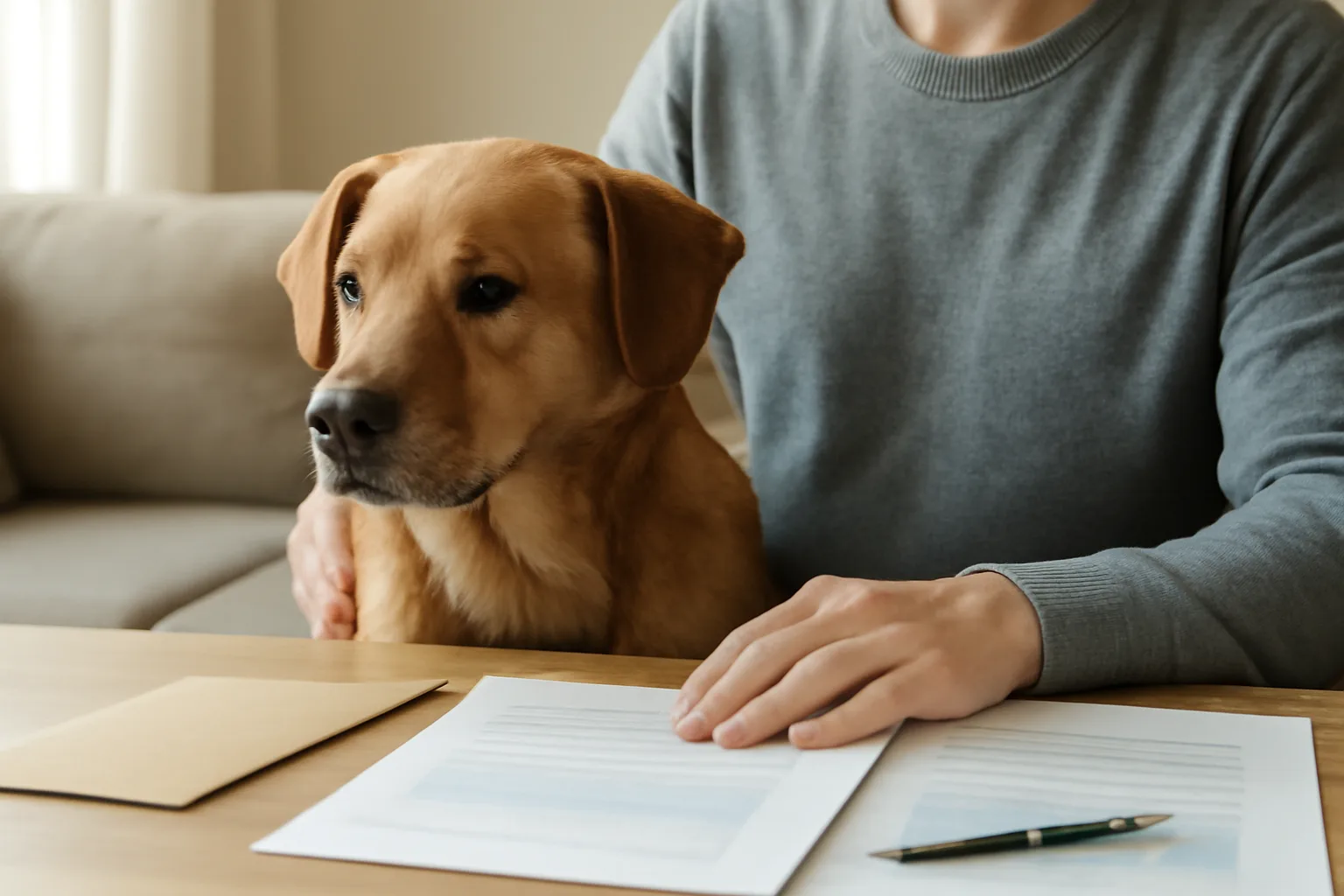 Propriétaire avec son animal se renseignant sur les dispensaires vétérinaires et les aides aux soins